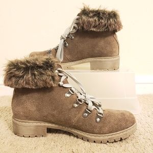 Women's G.H. Bass Boots (Brown w/Faux Fur)